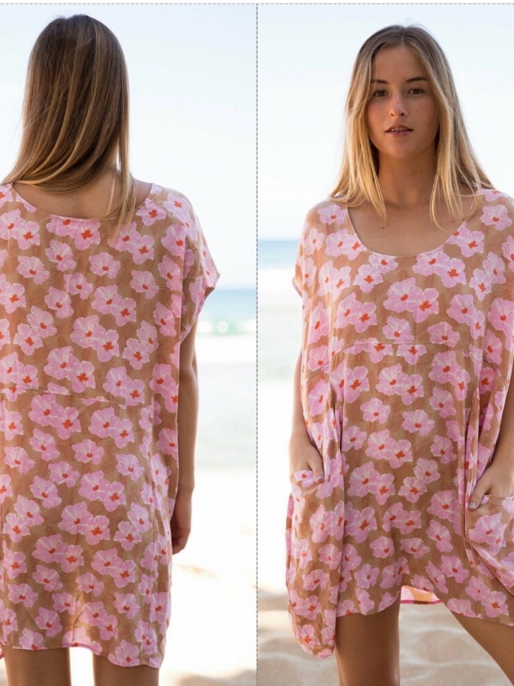 RARE acacia swimwear Mombasa capsule Pink Floral Mana Dress NWT